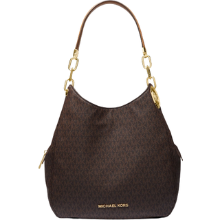 MK Lillie Large Logo Shoulder Bag - Brown - Michael Kors - ONE SIZE