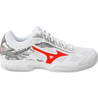 Mizuno Breakshot 3 CC (Unisex, Hvid/Rød/Turkis) Padelsko - 36.5