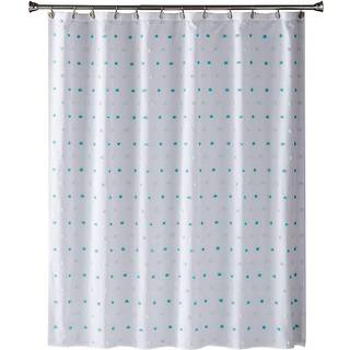 SKL Hjem Farverig Dot Fabric Broes Gardin Aqua 72 """" X72 """"