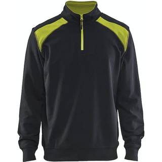 Blåkläder 3353 Sweatshirt half zip / Sweatshirt half zip - M - Sort/High Vis Gul