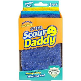 Scrub Daddy Steel Scour Pads - Scour Daddy Steel - Rustfrit st?l Skurepuder til retter Pots Pander og Grill Scrubbers til k?kken og badev?relse b