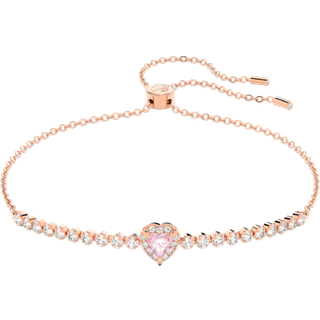 One Armband, Herz, Rosa, Roségold-Legierungsschicht