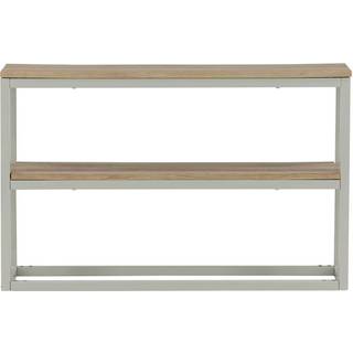 VENTURE DESIGN Rise sidebord, m. 1 hylde - natur askepapirlaminat og grå stål (110x30)