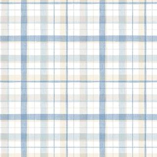Norwall CK36629 linned plaid bolt tapet bl? beige