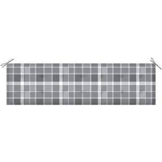 hynde til havebænk 180x50x3 cm oxfordstof ternet grå
