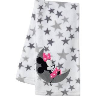 Lams & Ivy Disney Baby Minnie Mouse fleece baby t?ppe gr?/hvid