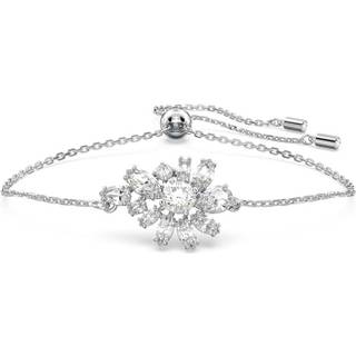 Swarovski Gema Silver Flower Pull Bracelet - Adjustable