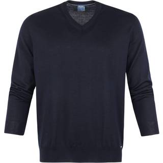 OLYMP Herren V-Pullover schwarz unifarben