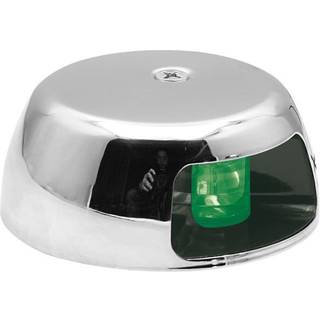 Bagbordslanterne til dækmontering, 1 W, 12 V, 112.5°, rustfrit stål, rød, til både &lt; 12 meter + lyskilde LED 1 W