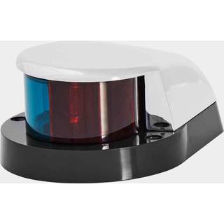 Kombinationslanterne til central montering, 10 W, 12 V, 112.5°, forkromet top/plast, 100 x 82 x 55 mm, rød/grøn, til både &lt; 12 meter + lyskilde Halogen (2 x 12 V /5 W)