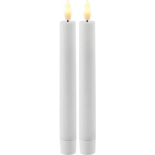 Sirius Sille Genopladelig Kronelys 2-pak Ø2 x 20 cm Hvid