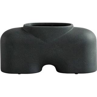 101 Copenhagen Vases - 'Cobra Fat' medium, black in Black 100% Ceramics