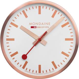 Mondaine Wall Clock White Dial Bronze Case 25cm A990.CLOCK.18SBK