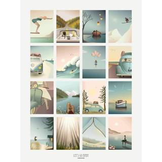 Tilbud: Spar 60% - Let's Go Baby - Plakat 30x40 cm fra ViSSEVASSE