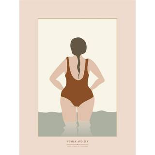 Tilbud: Spar 60% - Woman And Sea - Plakat 30x40 cm fra ViSSEVASSE