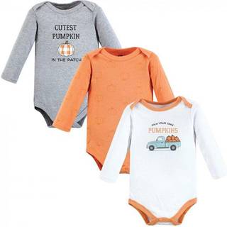 Hudson baby unisex baby bomuld langærmet bodysuits græskar lastbil 3-pack 3-6 måneder