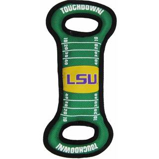 Pets First NCAA Football Field Hundelegetj med Squeaker. - LSU Tigers - til Tug Toss and Fetch. - Hrdt og holdbart PET-legetj