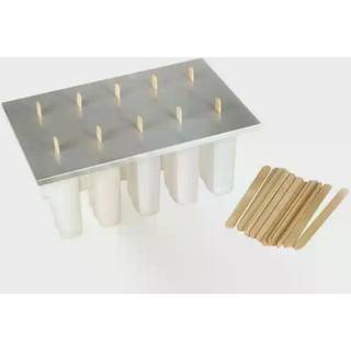 Fox Run Frozen Maker Set Ice Pop Mold med 24 Popsicle Sticks BPA-Free