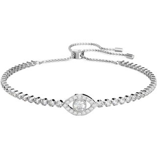Subtle Armband, Böser Blick, Weiß, Rhodiniert