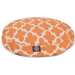 Peach Trellis Medium rund indendrs udendrs hundeseng med aftageligt vaskbart betrk fra Majestic Pet Products