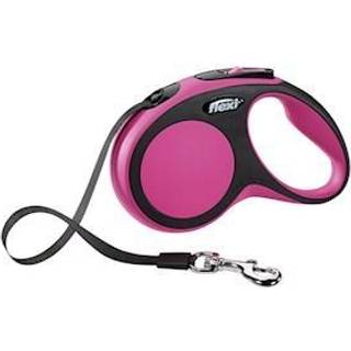 Flexi ny komfort udtr?kkelig hunde snor (tape) ergonomisk holdbar og flok gratis k?ledyr g?ende snor til hunde op til 33 lbs 16 ft lille gr?/sort