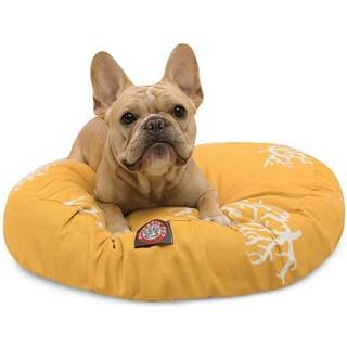 Gul koral lille runde indend?rs udend?rs k?ledyrshundbed med aftagelig vaskbar d?kning af majest?tiske k?ledyrsprodukter