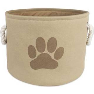 Knoglet t?r PET -opbevaringssamling sammenfoldelig skraldespand lille rund taupe