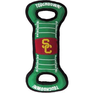 Pets First NCAA Football Field Hundelegetj med Squeaker. - USC Tigers - til Tug Toss and Fetch. - Hrdt og holdbart PET-legetj