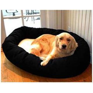 Majestic Pet 52 tommer Sort & Sherpa Bagel Hundeseng Produkter 52,0""""L x 35,0""""B x 11,0""""Th