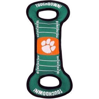 Pets First NCAA Football Field Hundelegetj med Squeaker. - Clemson Tigers - til Tug Toss and Fetch. - Hrdt og holdbart PET-legetj 1 antal (pak
