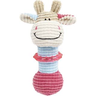 Pet Life 'Giraffe-Cow' Plush Squeaking and Rubber Tandething Nyf?dte Puppy Dog Leget?j (D0102HAX26G.)