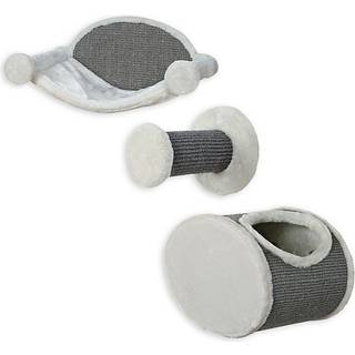 TRIXIE Vgmonteret Cat Lounge St Hngekje og Condo med To Trin Kattembler Kradsestolpe Gr