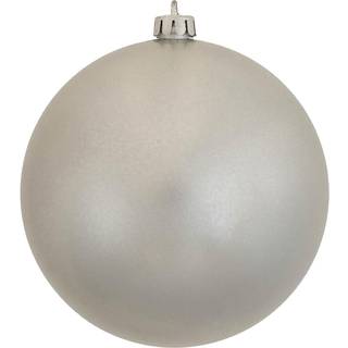 Vickerman 6 """" Christmas Ornament Ball Silver Candy Finish Shatterny Plastic UV Resistant Holiday Christmas Tree Decoration 4 Pack - Klar til at