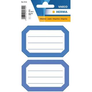 Herma stickers Vario skolebog blå ramme, 2 etiketter pr ark
