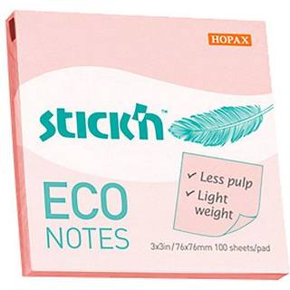 Stick'n notes selvklæbende ECO 76x76mm rosa