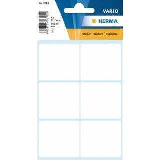Herma etiket manuel 36x40mm, 7 ark, hvid (42)