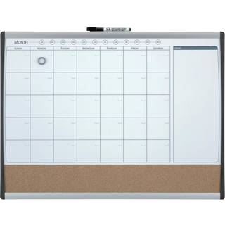 Nobo Quartet combo board: whiteboard bulletin board - 585 x 430 mm