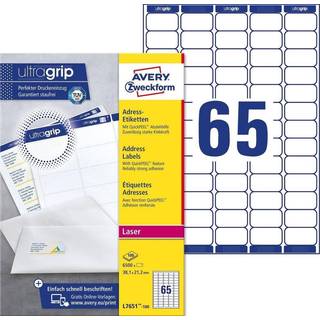 Avery L7632-25 Mini etiketter, hvide 80 pr. ark 35,6 x 16,9 25 ark