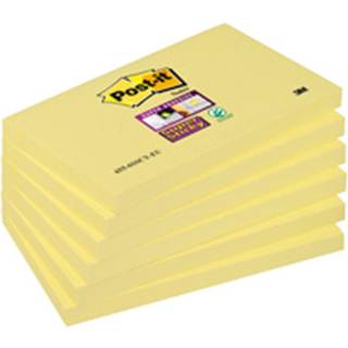 Post-it super sticky notes 76x127mm 90 ark gul 6 pack