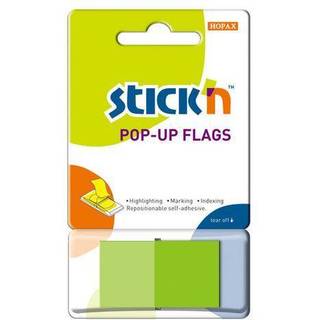 Stick'N Pop Up indexfaner 25x45mm grøn