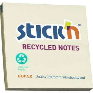 Stick'N notes Recycled 76x76mm gul
