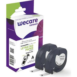 sort/hvid papir tape Dobb.pakke - 12 mm
