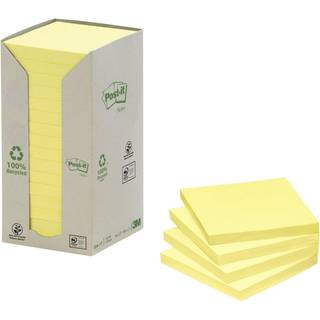 Post-it notes tårn Miljø genbrugspapir 76x76mm gul