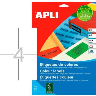Apli etiketter 105x148mm gul