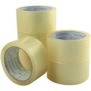 6 x Q-connect low noise pakketape 50mm x 66m klar