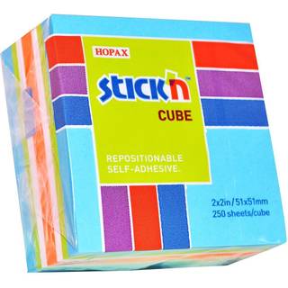 Stick'N notes Mini Cube 51x51mm med 250 blade blå