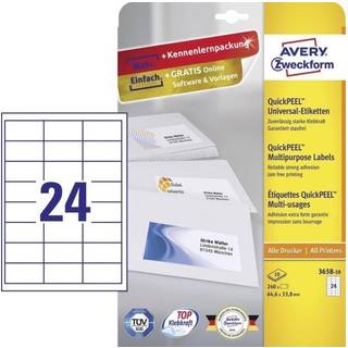 Avery L4760REV-10 Aftagelige etiketter 38x192mm, 10ark