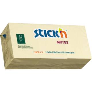 Gule notesblokke små 38x50mm 12stk