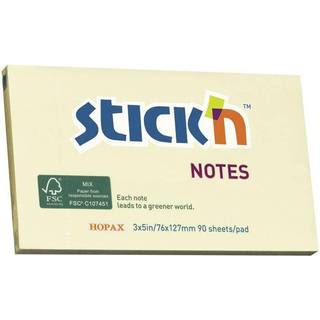 Stick'N notes miljøvenlige 127x76mm gul