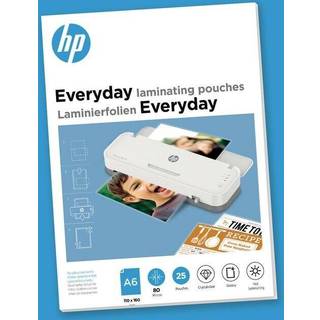 HP Lamineringslomme Klar 80my A6, 25 stk